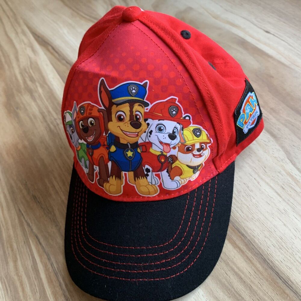 Red Kids Boys Hat Cartoon Rescue Pups Adjustable Baseball Cap Youth 3-5Y Sports